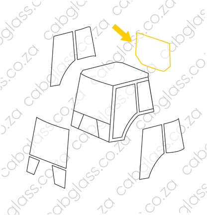 REAR CAB GLASS | NEW HOLLAND TRACTOR TD SERIES