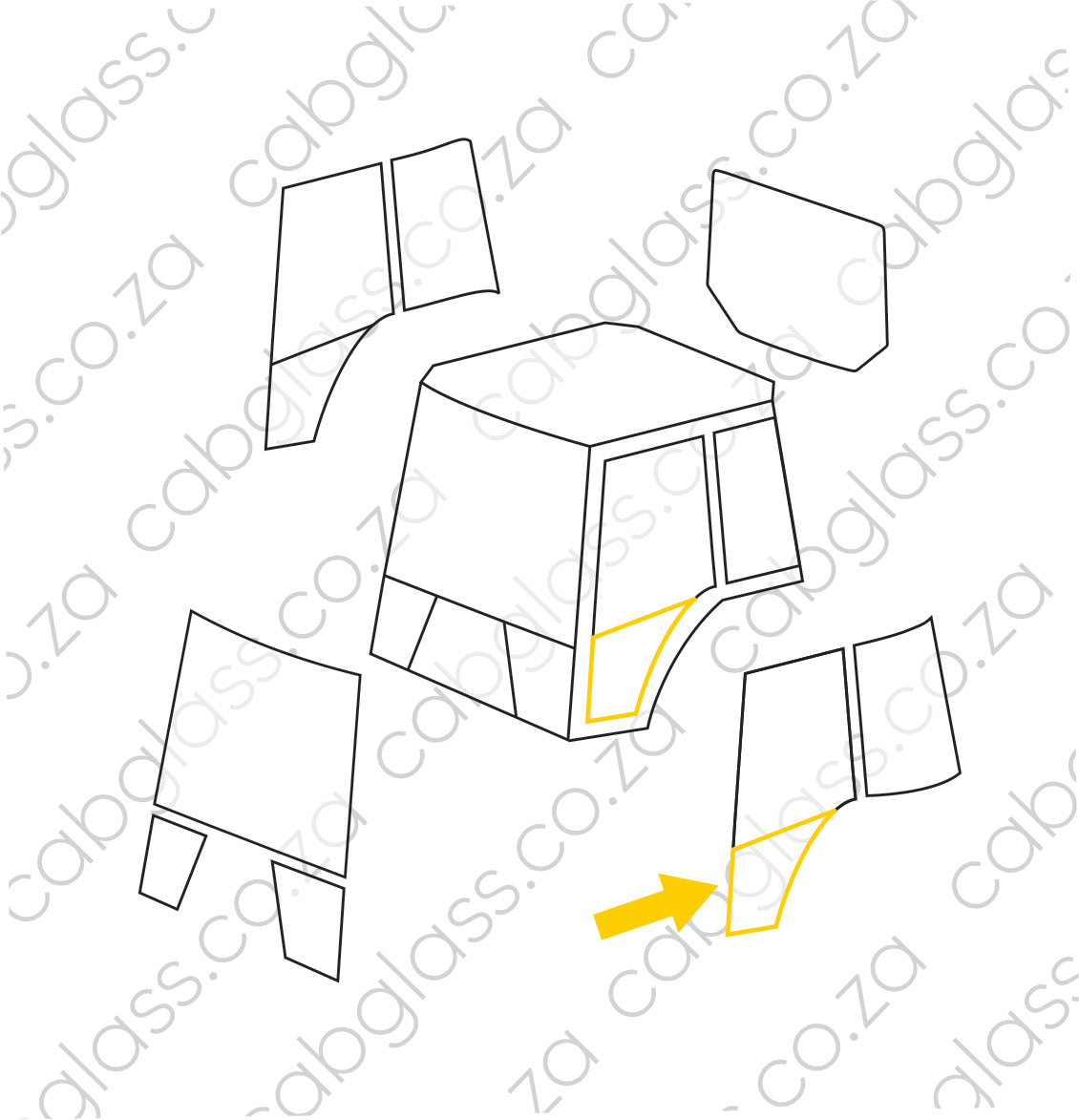 DOOR LOWER LH | CASE TRACTOR JX SERIES