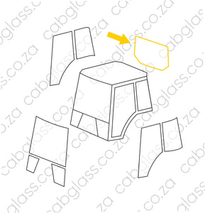 RUBBER REAR CAB GLASS | CASE FARMALL A SERIES