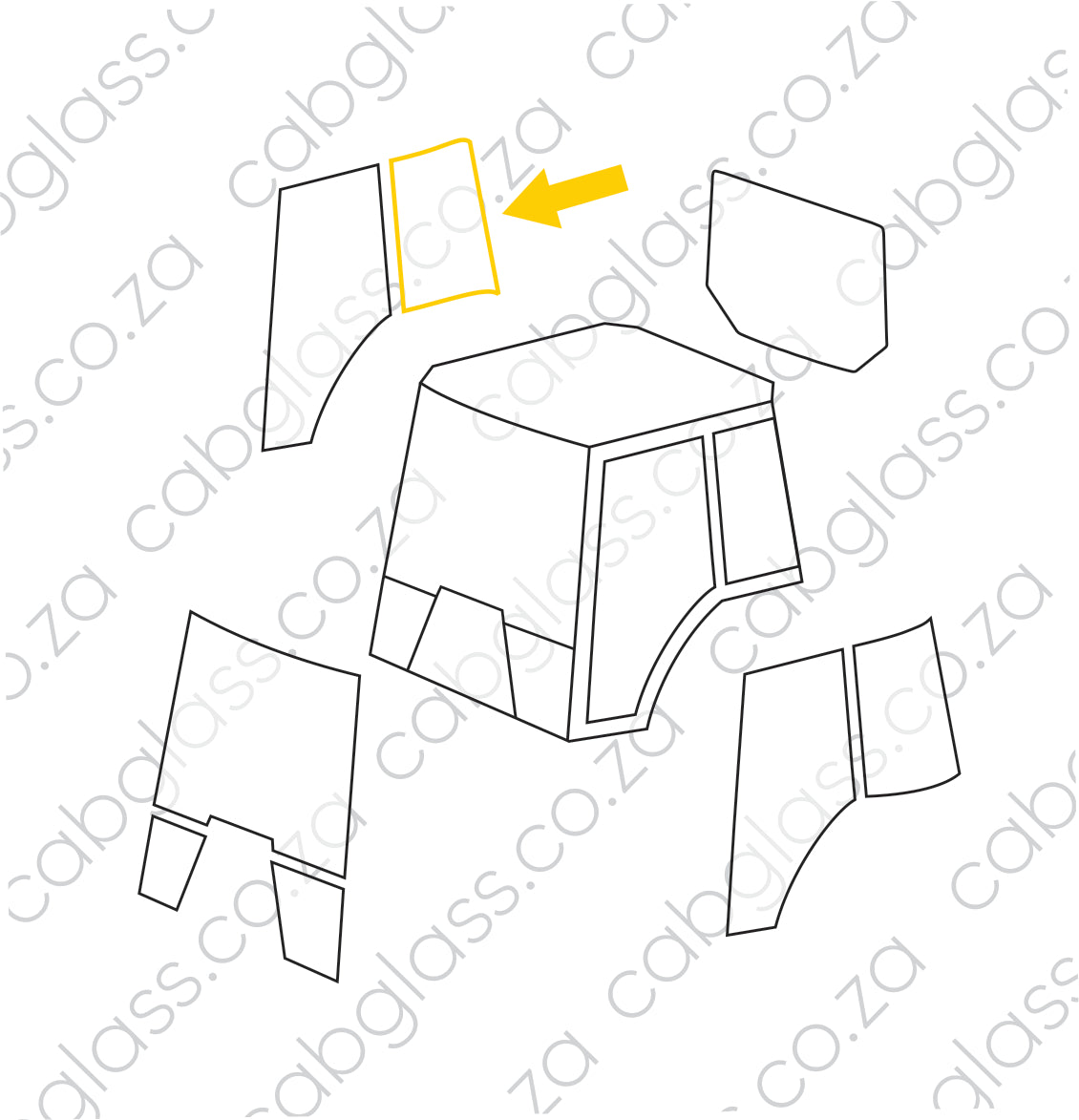 REAR OF DOOR RH | NEW HOLLAND TRACTOR T5.95 - T5.115