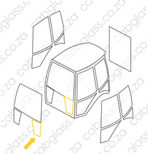 Load image into Gallery viewer, Cab sketch of Caterpillar backhoe E series

