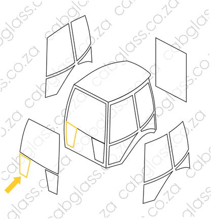 Cab sketch for Caterpillar backhoe E series