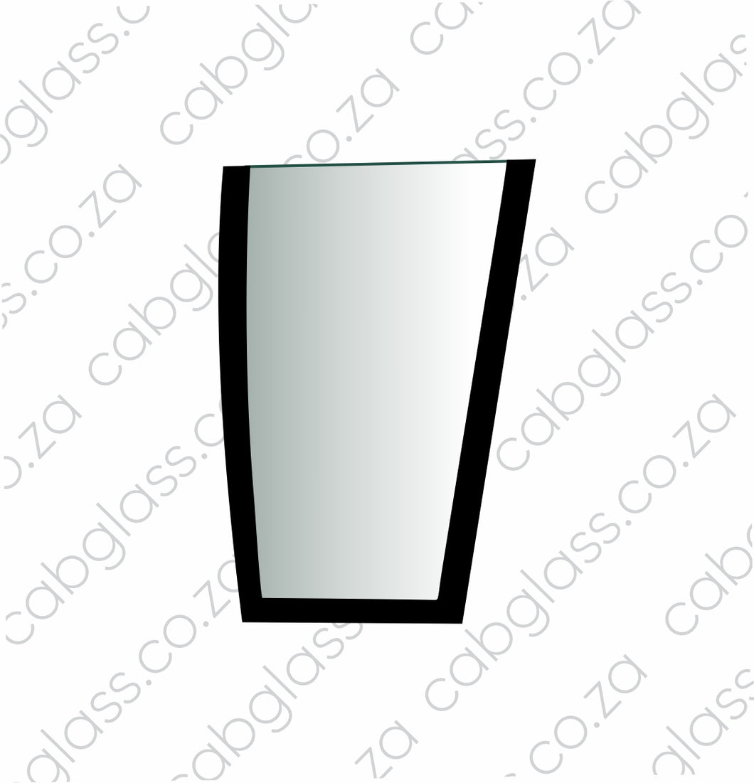 Windscreen lower right-hand glass for Caterpillar backhoe E series