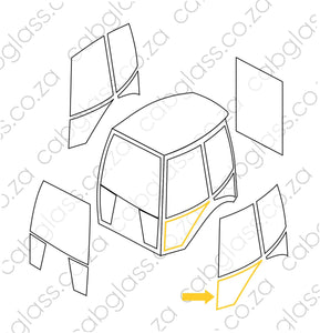 DOOR LOWER LH | CAT TLB F-SER (416F - 450F) BACKHOE