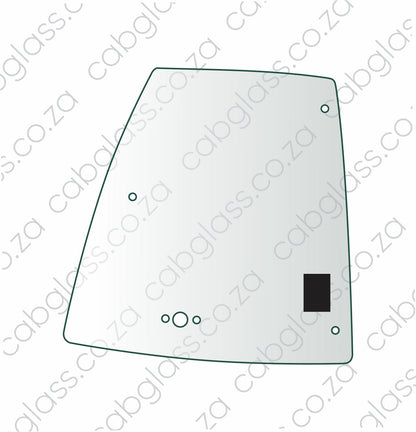 Door upper left-hand glass with 6 holes