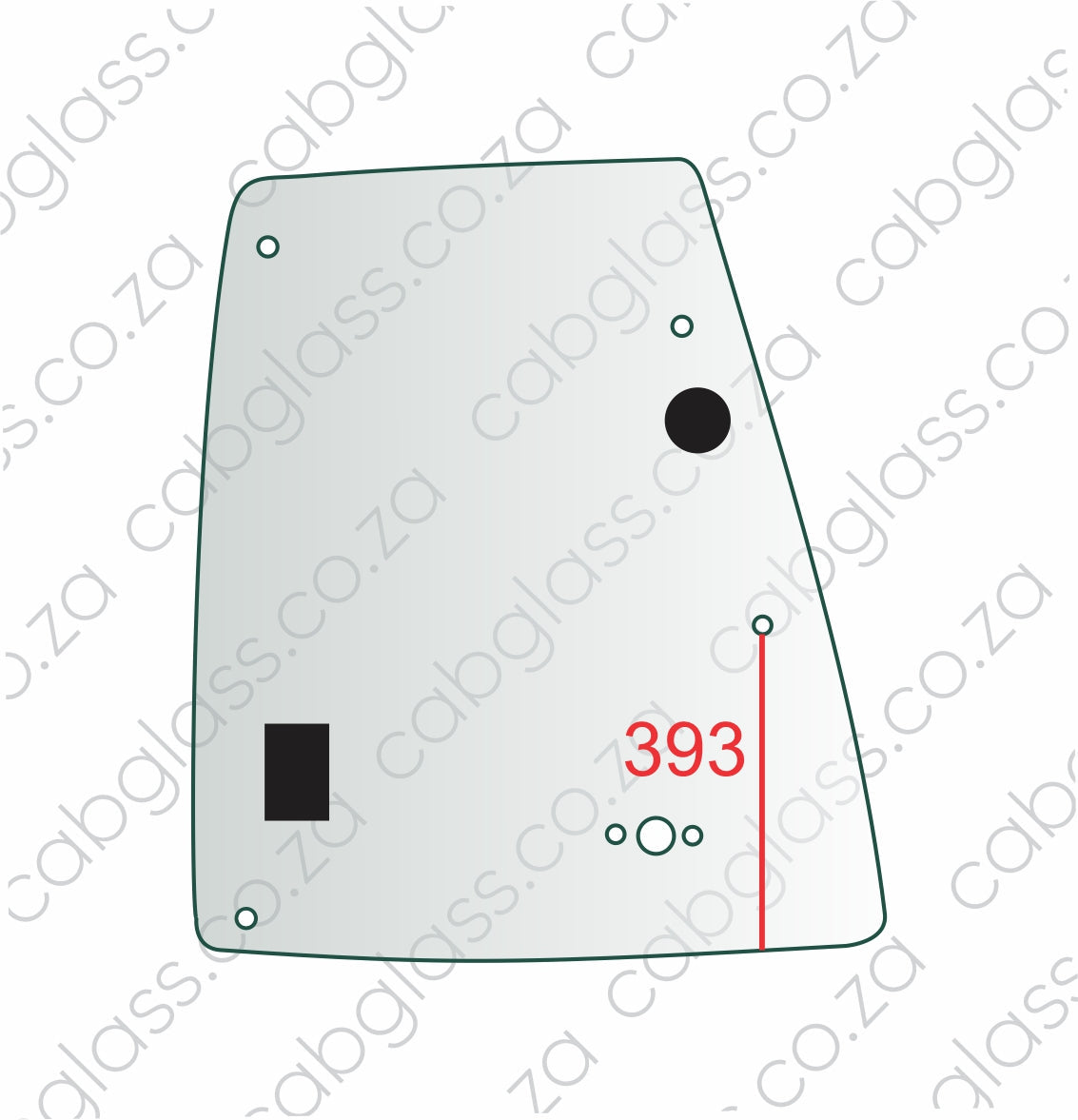REAR OF DOOR UPPER LH | CAT TLB F-SER (416F - 450F) BACKHOE