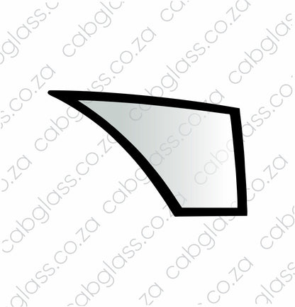 Door lower right-hand glass for Caterpillar backhoe