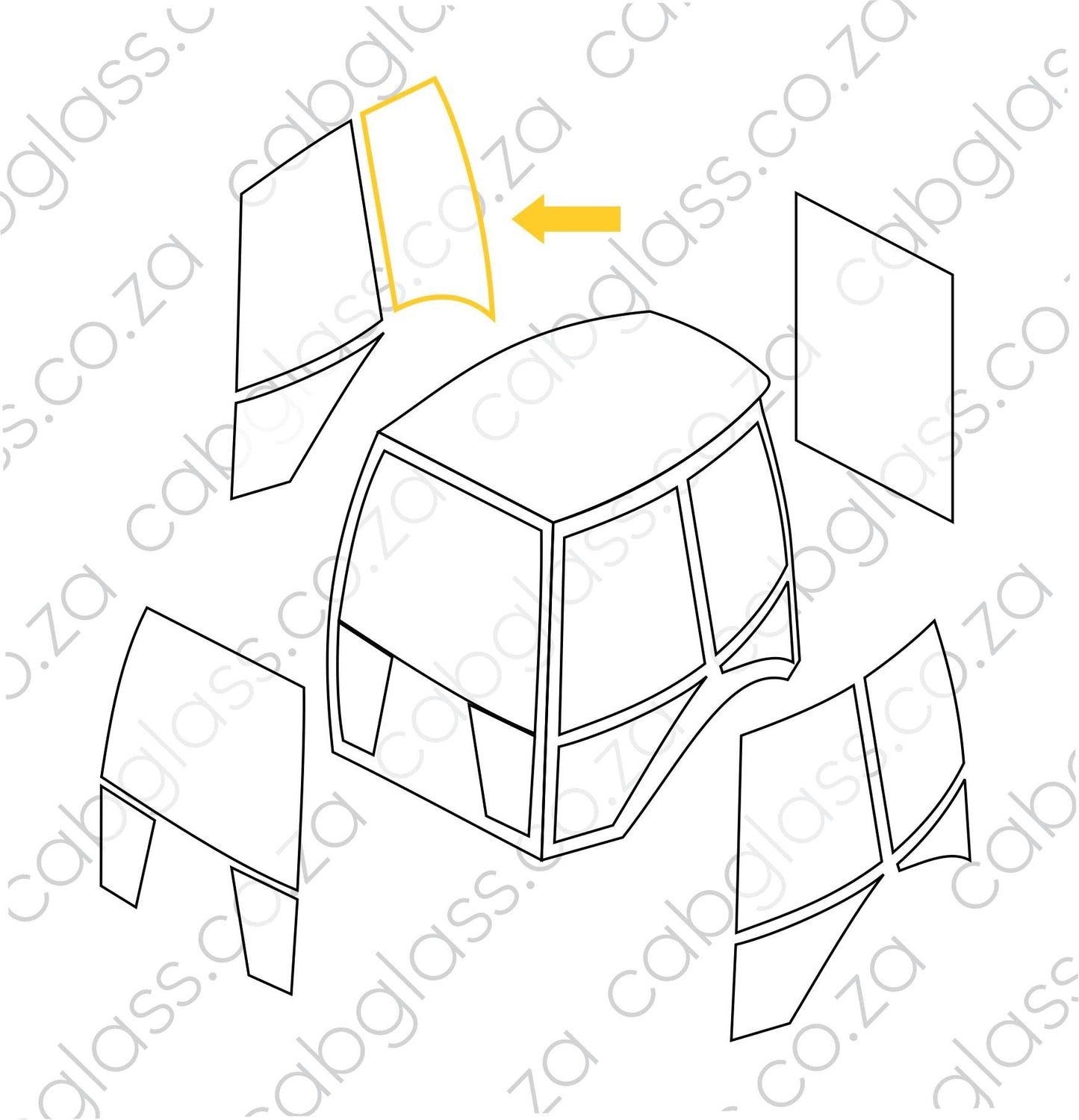 REAR OF DOOR RH (FULL) | CAT TLB F-SER (416F - 450F) BACKHOE