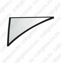 Load image into Gallery viewer, Rear of door lower right-hand glass for Caterpillar backhoe
