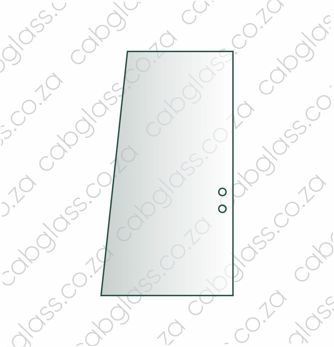 Door rear slider glass for Caterpillar excavator