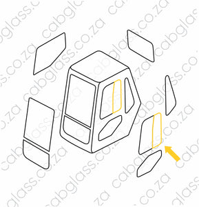 DOOR REAR SLIDER | DAEWOO EXCAVATOR S130-S500V