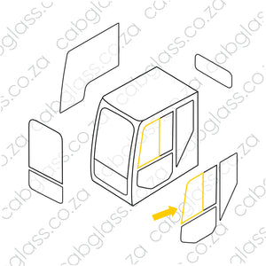 DOOR FRONT SLIDER | CAT EXCAVATOR E-SERIES