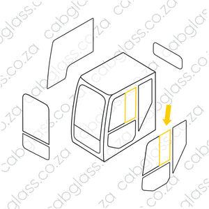 DOOR REAR SLIDER | CAT EXCAVATOR E-SERIES