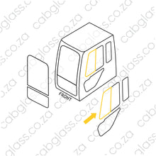 Load image into Gallery viewer, Cab Sketch Bell Excavator HD Series door front slider highlighted

