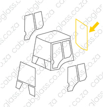 Load image into Gallery viewer, REAR CAB GLASS | KOMATSU BH WB R DASH 5 DASH 8
