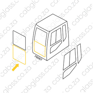 Cab sketch for CAT excavator B series