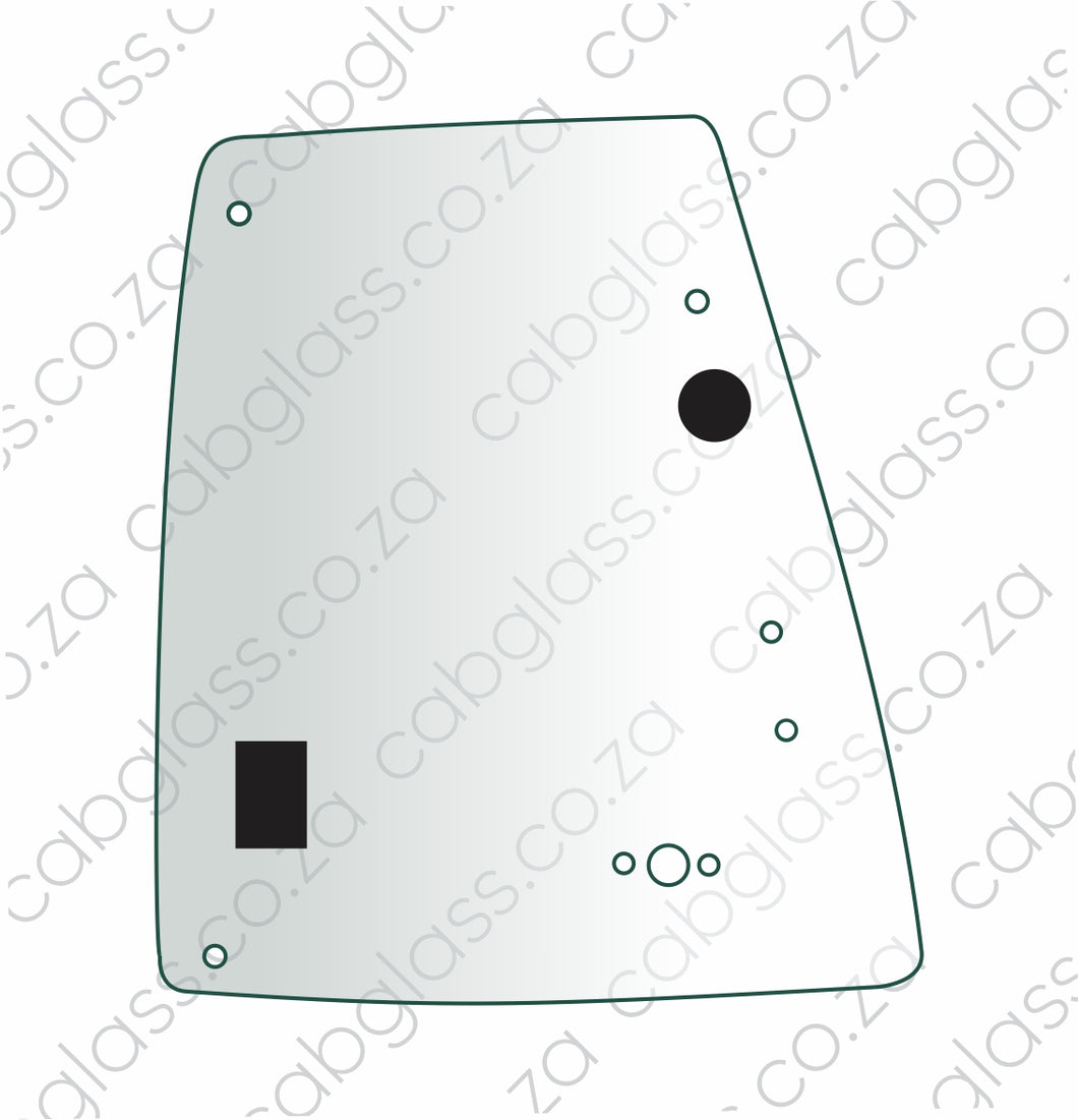 Rear of door upper left-hand with holes 393mm and 225mm from bottom