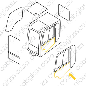 DOOR LOWER | JCB EXCAVATOR JS 115 - 360 (2012-)