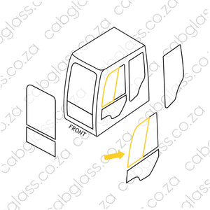 DOOR FR FIXED | HITACHI EXCAVATOR ZX DASH 6