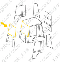 Load image into Gallery viewer, Cab sketch Bell TLB 315SH, Windscreen, T191071, T275629, T275629, T407463
