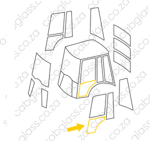 Cab sketch Bell, door lower left, T214527, WEG0156