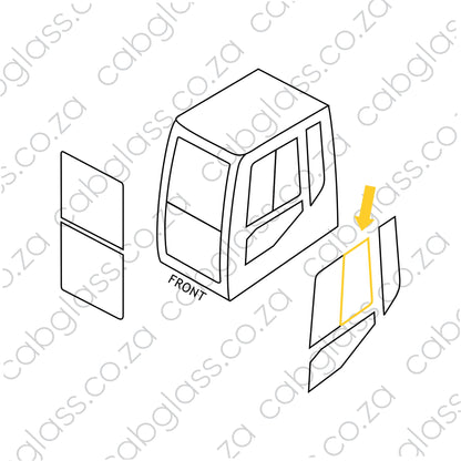 Cab sketch for CAT excavator B Series