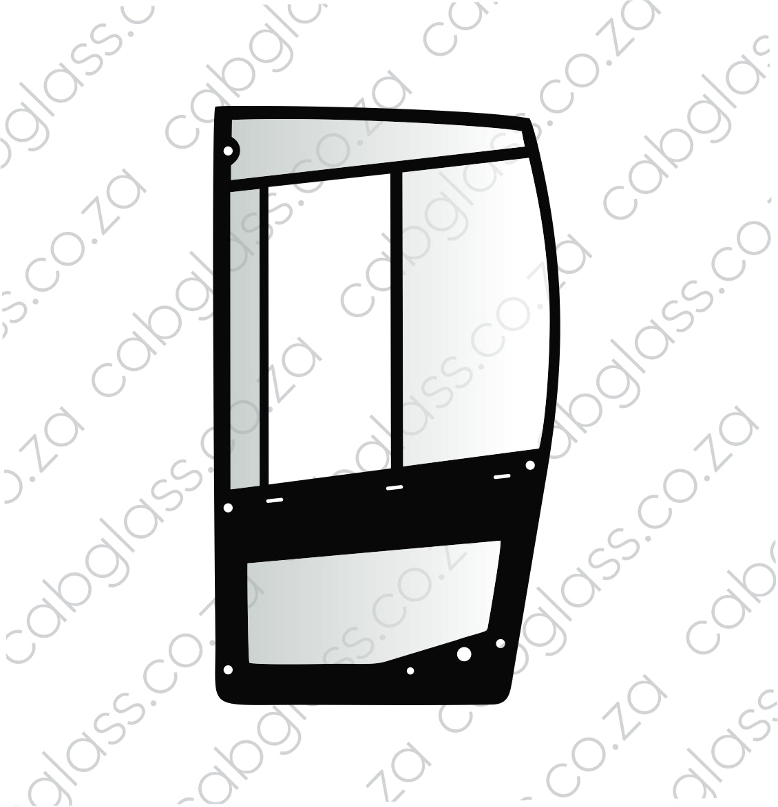 Bomag roller glass, door left-hand, 126531B-001, 05571190, 126531B001