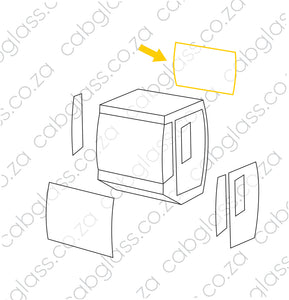 REAR CAB GLASS |  BOMAG ROLLER BW211 - 226 D-5, DH-5, PD-5, PDH-5