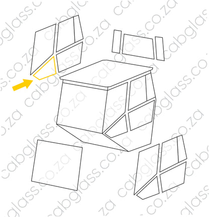 Windscreen lower right, 128124, 4700937383