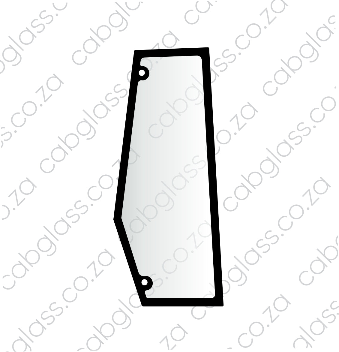 Bomag roller glass, rear of door right-hand, 58291093