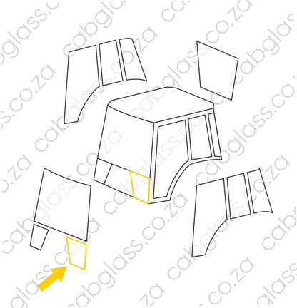 Windscreen lefthand, 129101, C70M24