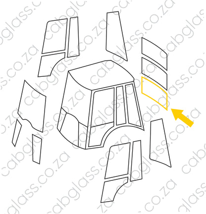 REAR CAB GLASS LOWER | BELL TLB 315 SJ SK SL