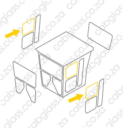 DOOR UPPER | CAT GRADER H SERIES STD CAB