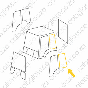 REAR OF DOOR LH (6 HOLES) | TEREX TLB BACKHOE TLB 840 - TLB 990