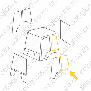 REAR OF DOOR LH (8 HOLES) | TEREX TLB BACKHOE TLB 840 - TLB 990 (8 HOLE)