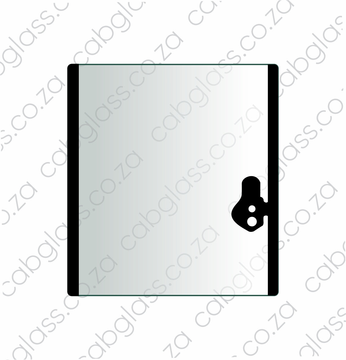 REAR CAB GLASS | TEREX TLB BACKHOE TLB840 - TLB990 CAB GLASS