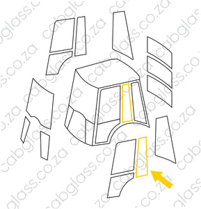 Cab sketch Bell TLB, Rear of door left, 166060, T166060, A-T166060