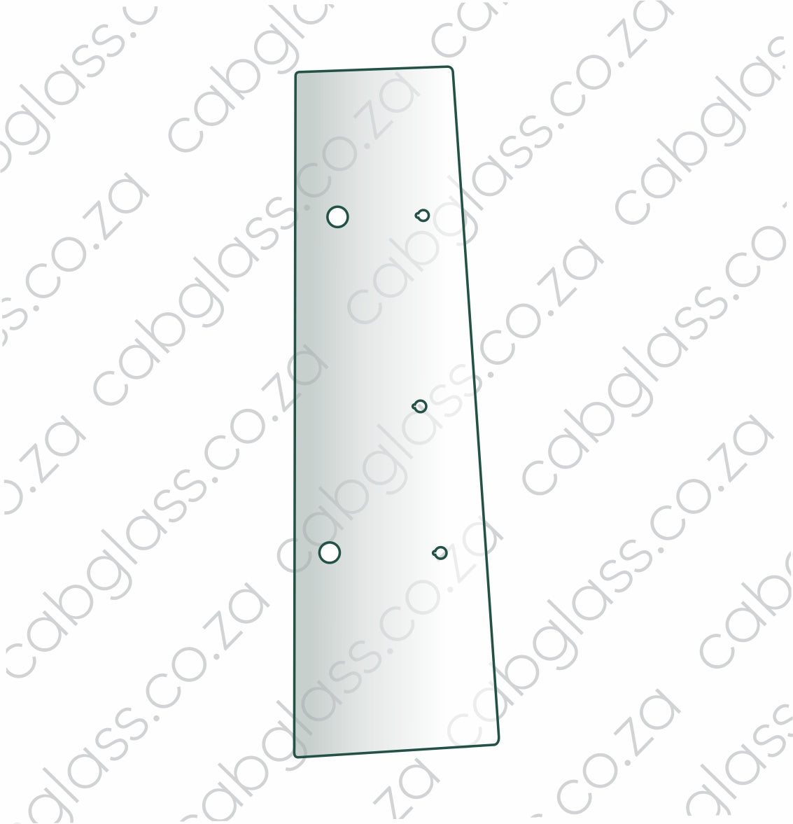Rear of door left-hand for Bell TLB 315 SG SJ SK , 166060, T166060, A-T166060