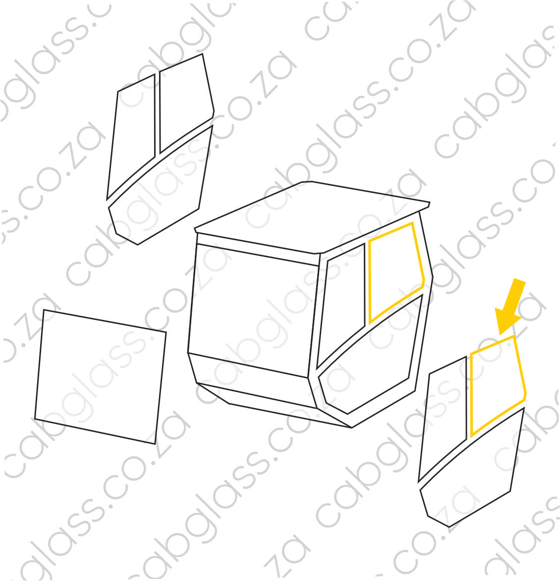 DOOR UPPER REAR LH | HAMM ROLLER Hi Series