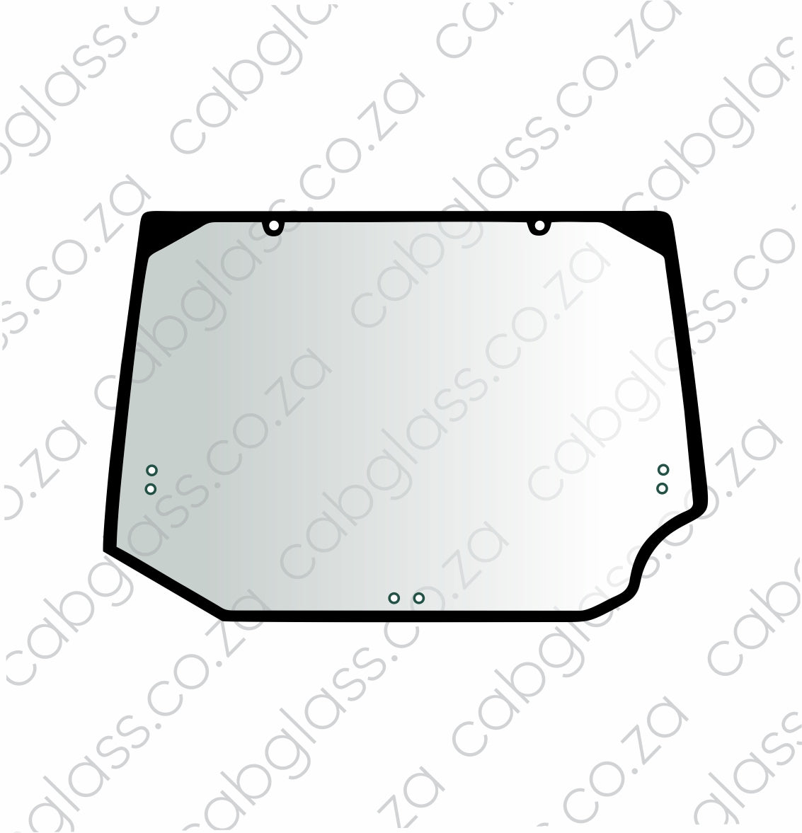 REAR CAB GLASS | CASE TRACTOR MAGNUM 225 - 335
