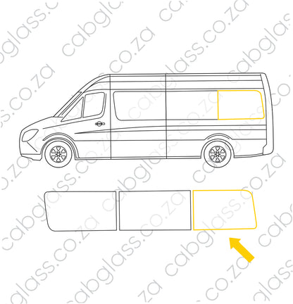 Sprinter Rear Slide SLIDER LH REAR | MERCEDES BENZ SPRINTER BUS (2014-2019) – Cabglass