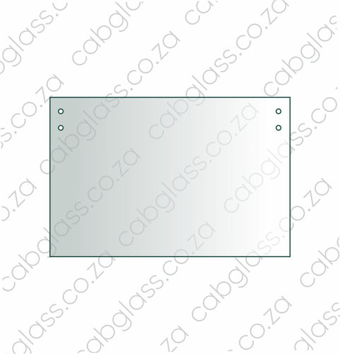 Rear cab glass lower for Caterpillar backhoe B series