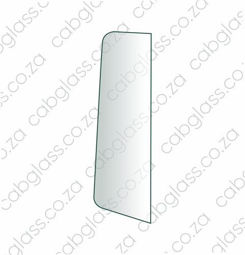 Rear quarter side glass for Caterpillar backhoe