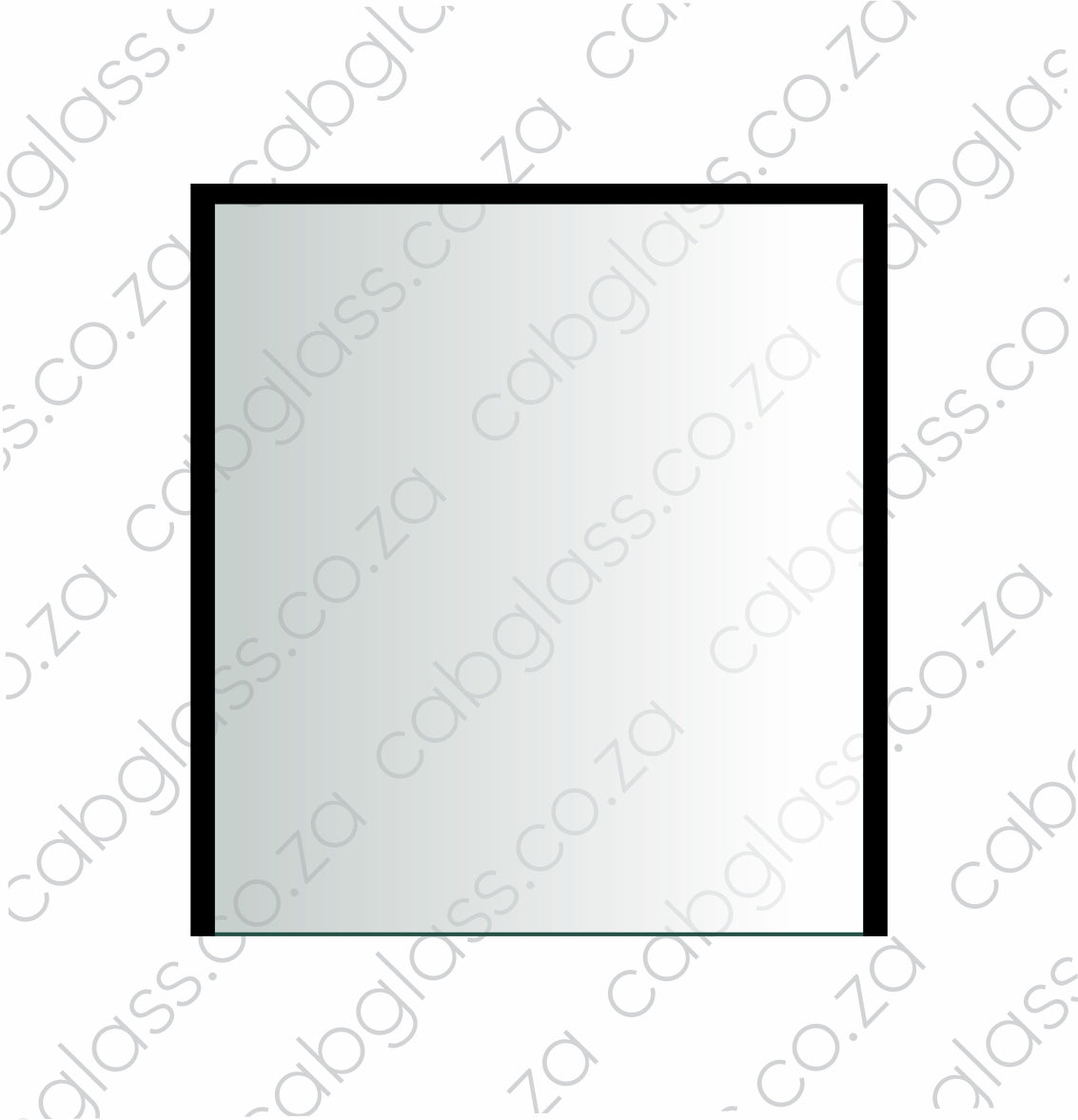 Rear upper cab glass for CAT 422E–444E backhoe, replacement for 205-9639